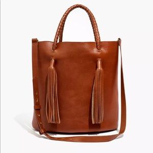 NWOT Madewell Tasseled Bucket Bag